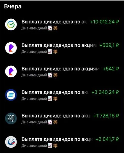 Выплаты дивидендов